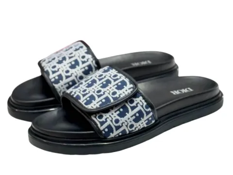 Dior Slippers - Navy Oblique Slide