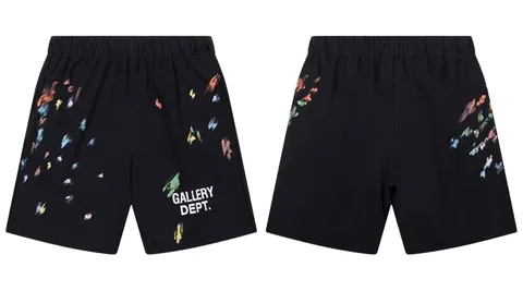 Gallery Dept Shorts - Black Paint Splatter