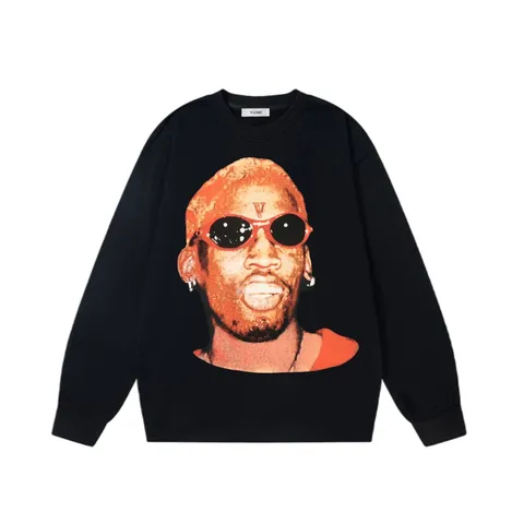 Vlone Hoodie - Black Portrait Print