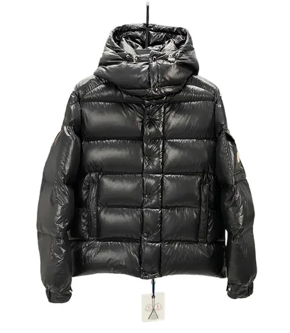 Moncler Down Jacket - Black Glossy Hooded IV