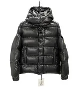 Moncler Down Jacket - Black Glossy Hooded IV