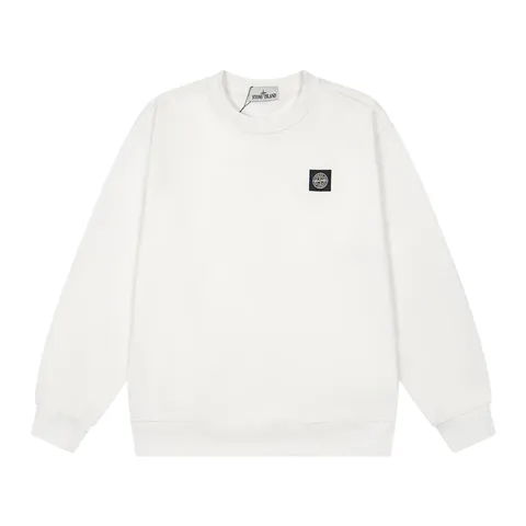 Stone Island Hoodie - White Patch Crew