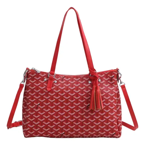 Goyard Bag - Red Tassel Tote