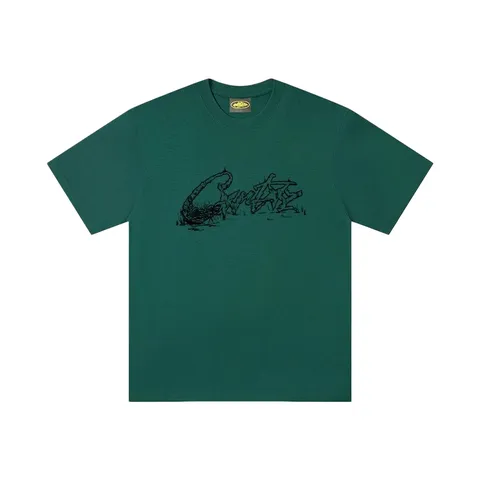 Corteiz Tee - Green Tonal Script