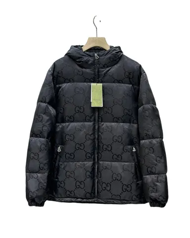 Gucci Down Jacket - Black GG Puffer