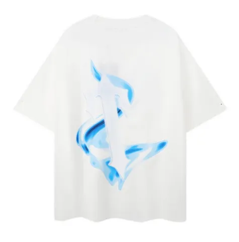Trapstar Tee - White Blue Flame