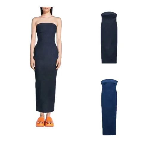 Zara Dress - Navy Strapless Maxi