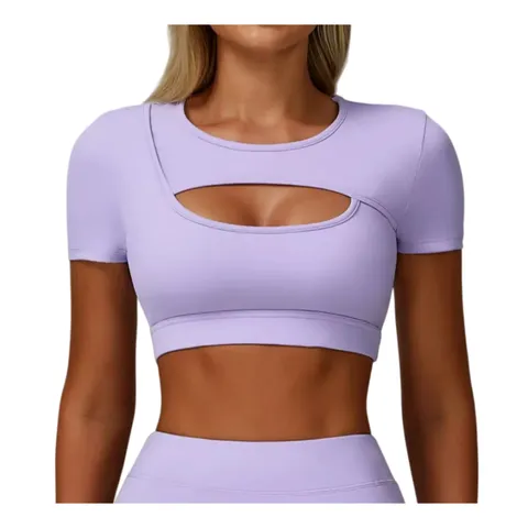 Alo Vest - Lilac Cut-Out Crop