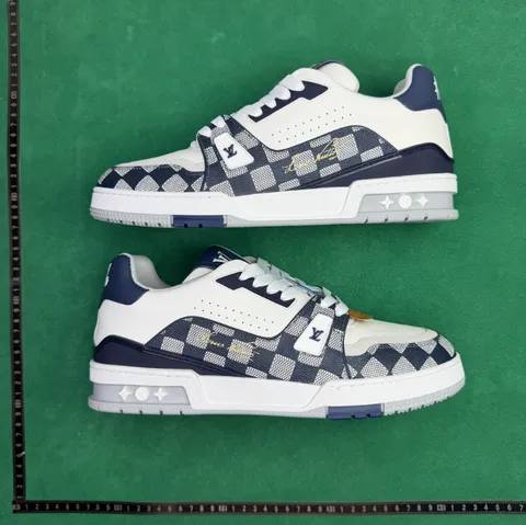 Louis Vuitton x Nigo Trainer FW25 - White & Navy Damier Trainer