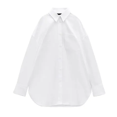 Zara Shirt - White Oversized, Cotton II