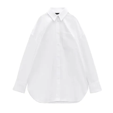 Zara Shirt - White Oversized, Cotton II