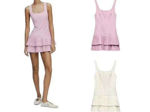 Zara Dress - Tiered Mini Multi-Colour