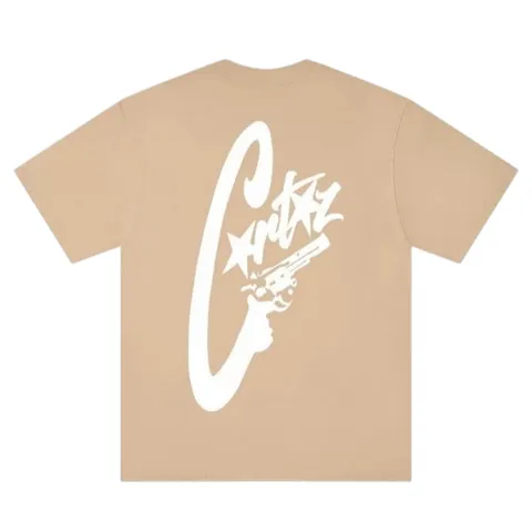 Corteiz Tee - Tan White Script