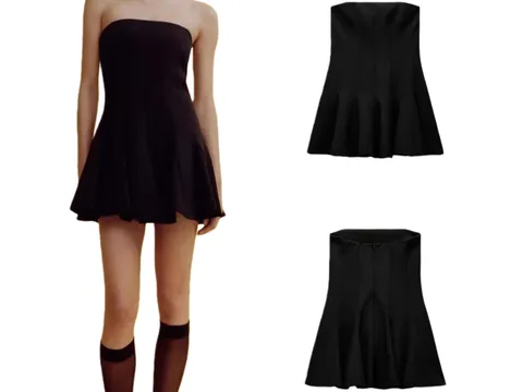 Zara Dress - Black Strapless Mini