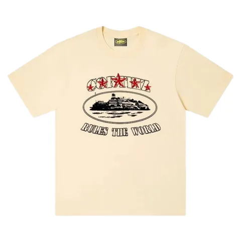 Corteiz Tee - Cream 4 Star Alcatraz