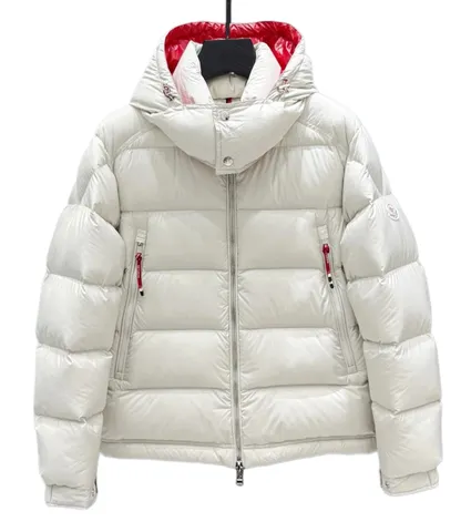 Moncler Down Jacket - White Glossy Hooded III