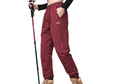 Alo Pants - Burgundy Hiking Pants