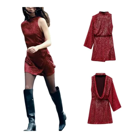 Zara Dress - Red Sequin Mini