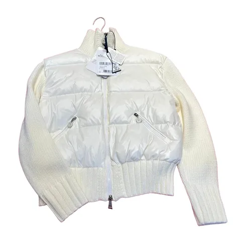 Moncler Down Jacket - White Knit Hybrid