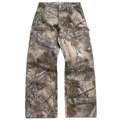 Forest Pattern Double Knee Denim