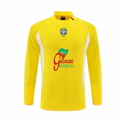 2002 season Brazil yellow Half pull training suit