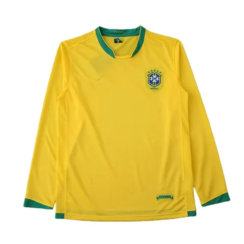 2006 season Brazil home Long sleeved retro Fan version