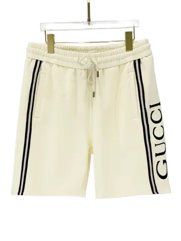 Gucci Shorts - Cream Logo Stripe