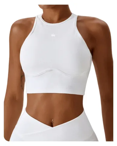 Alo Vest - White High-Neck Tank