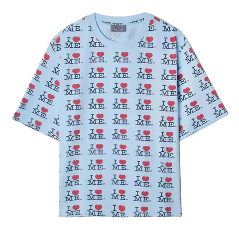 Ashley William Tee - Blue I Heart Me Print