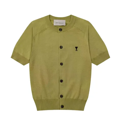 Ami Tee - Olive Knit Cardigan