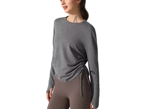 Alo Hoodie - Grey Ruched Top