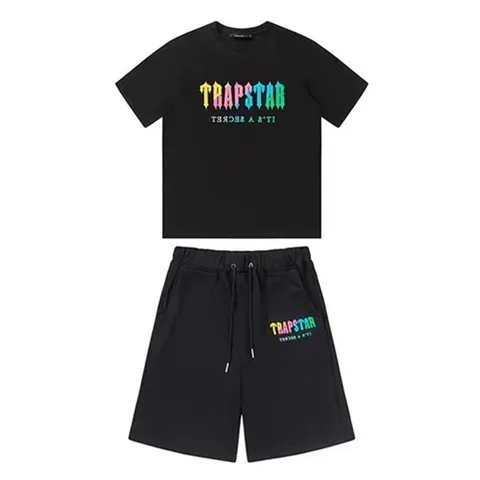 Trapstar Tee - Black Rainbow Tee & Shorts