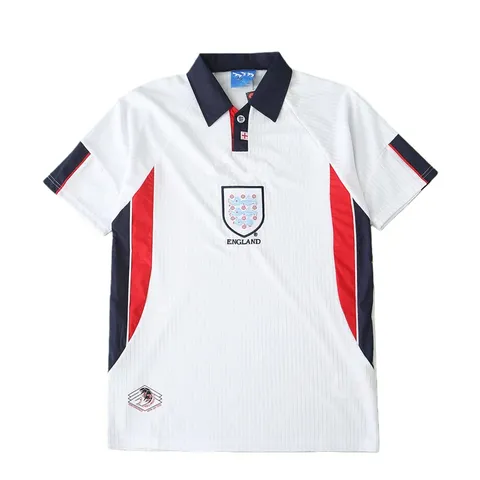 1998 season England home retro Fan version - White Sleeve Panels