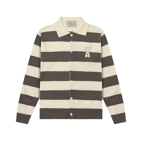 Ami Sweater - Stripe Knit Polo