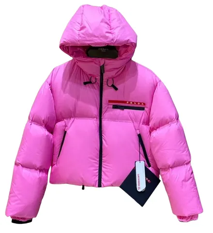 Prada Quilted Jacket - Pink Cropped Puffer