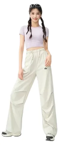 Alo Pants - Cream Wide-Leg