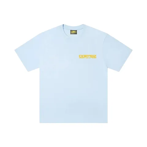 Corteiz Tee - Sky Blue Yellow Logo