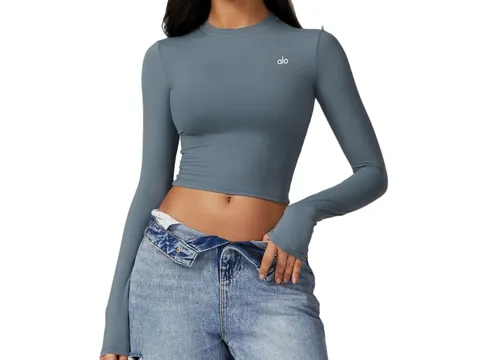 Alo Hoodie - Slate Cropped Top