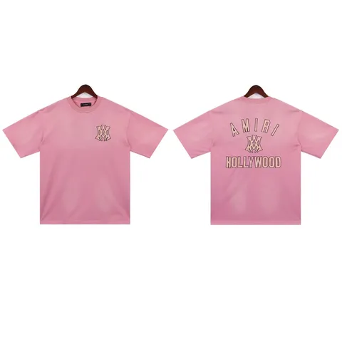 Amiri Tee - Pink Logo