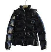 Moncler Down Jacket - Black Glossy Hooded, Slim