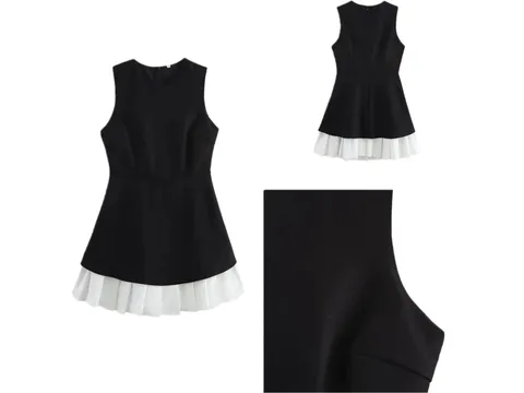 Zara Dress - Black & White Trim Mini