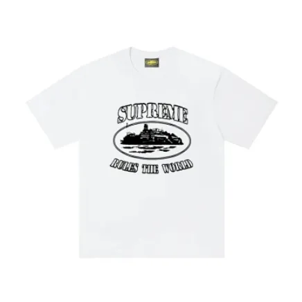 Corteiz Tee - White Supreme Collab