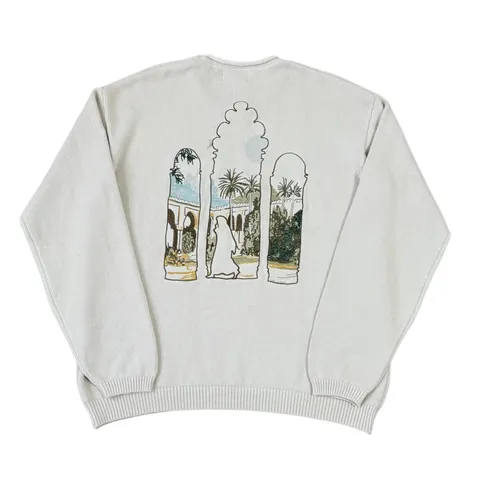Derschutze Sweater - Cream Arch Print