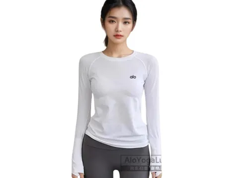 Alo Hoodie - White Long Sleeve