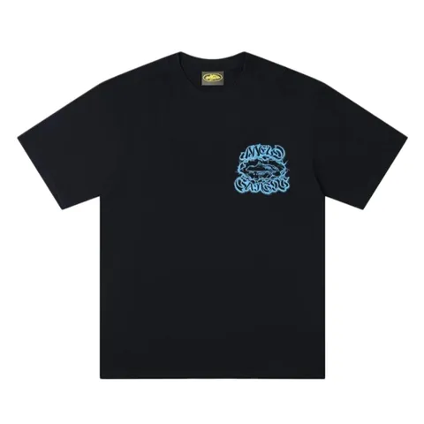 Corteiz Tee - Black Blue Print