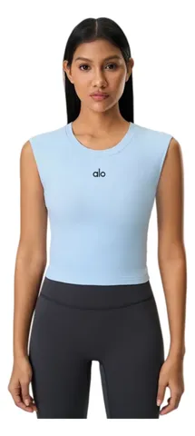 Alo Vest - Sky Blue Muscle Tank, Cut-Out