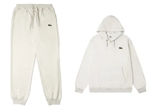 Lacoste Set - Cream Hoodie Set