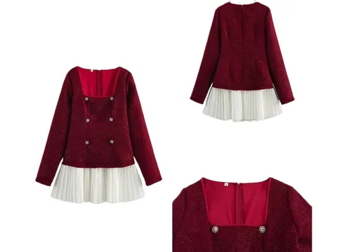 Zara Dress - Burgundy Blazer Mini