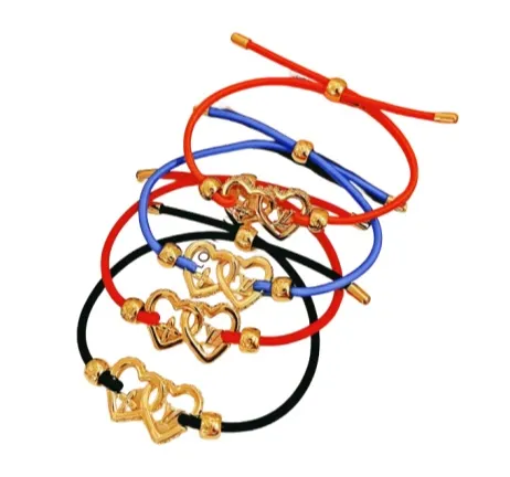 LV Bracelet - Heart Cord Bracelet Multi-Colour