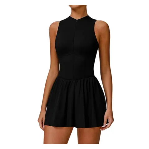 Alo Dress - Black Mock-Neck Dress